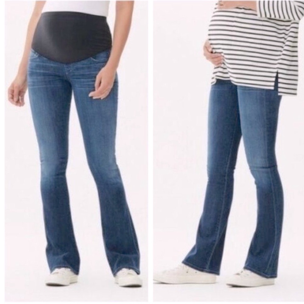 Citizens Of Humanity Maternity Boot Cut Jeans Embroidered Back Pockets